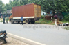 Container Truck  Bike accident, Rider killed